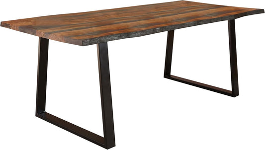 Farmhouse Sheesham Wood Accent Table – Rustic Style with Natural Wood Grain