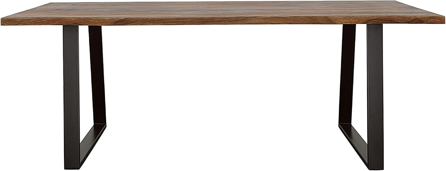 Farmhouse Sheesham Wood Accent Table – Rustic Style with Natural Wood Grain