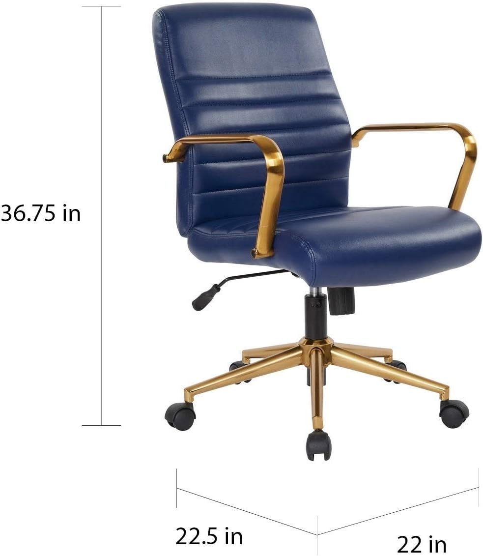 Mid-Back Adjustable Office Chair – Comfortable Ergonomic Desk Chair for Home & Office