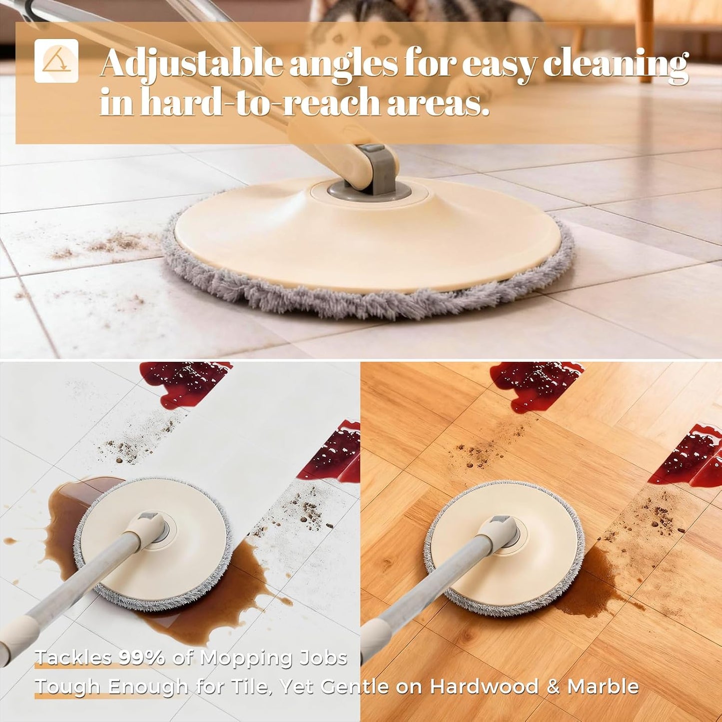 EasySpin Cordless Mop & Bucket — Clean, Rinse & Wring With Ease