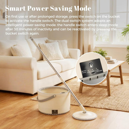 EasySpin Cordless Mop & Bucket — Clean, Rinse & Wring With Ease