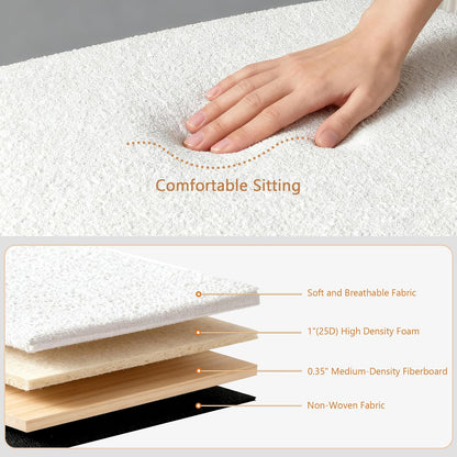 Folding Storage Ottoman Bench – Upholstered Seat with Hidden Storage for Bedroom & Living Room