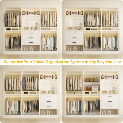 Modular Closet System with Drawers – Customizable Wardrobe Organizer with Shelves & Hanging Space