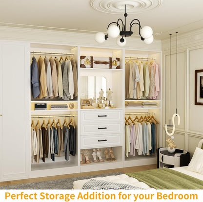 Modular Closet System with Drawers – Customizable Wardrobe Organizer with Shelves & Hanging Space