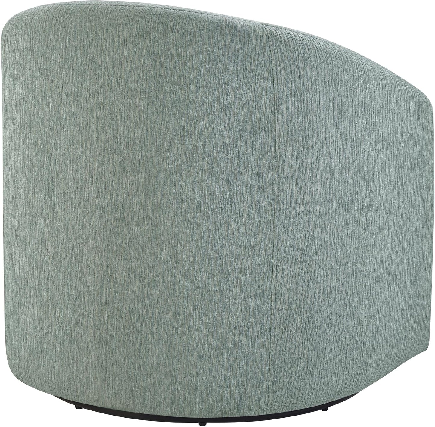 Coastal Upholstered Swivel Chair – Cozy Barrel Accent Chair with 360° Comfort